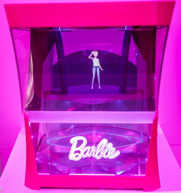 hello barbie hologram close up
