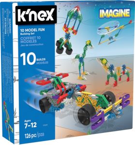 KNEX 10 Model Building Fun Set 126 Pieces Ages 7+ Engineering Education Toy