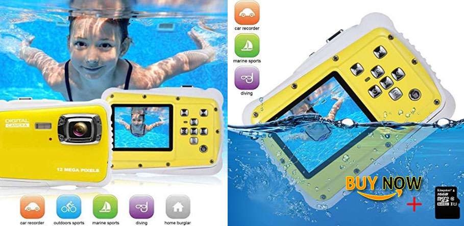 Best Kids Digital Camera Video Recorder-IP68 Waterproof Camera Underwater Digital Action Camera Kids