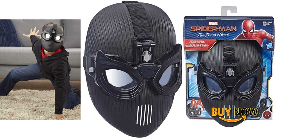 Spider-Man Marvel Far from Home Stealth Suit Mask for Roleplay - Super Hero Mask Toy
